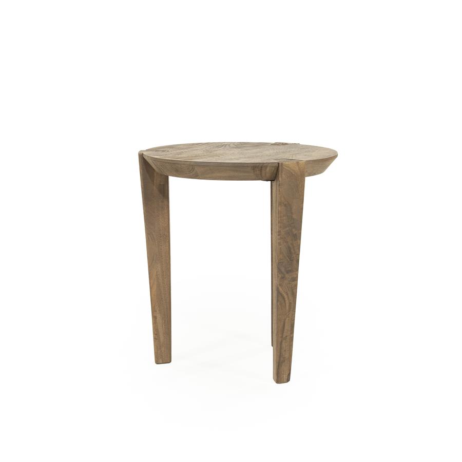 Ronde Bijzettafel Davina Mangohout 40cm - Afbeelding 8