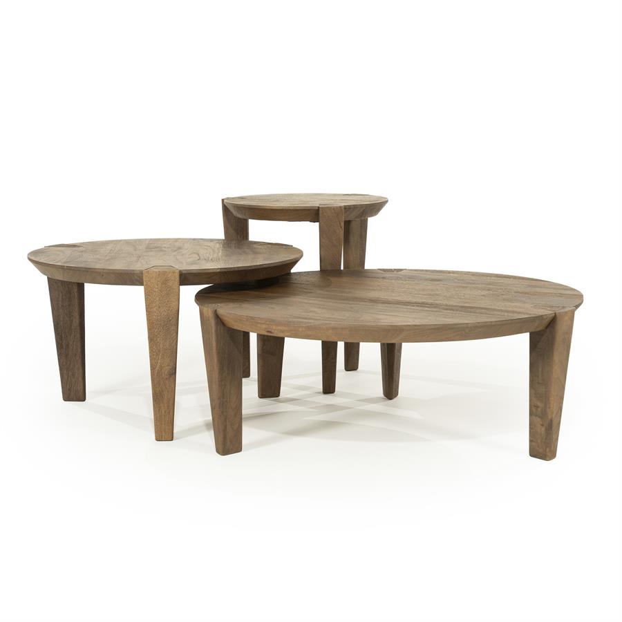 Ronde Bijzettafel Davina Mangohout 40cm - Afbeelding 11