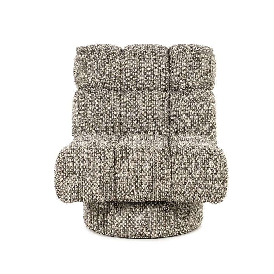 Fauteuil Fenna Geweven stof - Taupe - Afbeelding 7