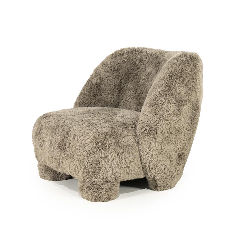 Fauteuil Samson Fluffy - Taupe - Afbeelding 2