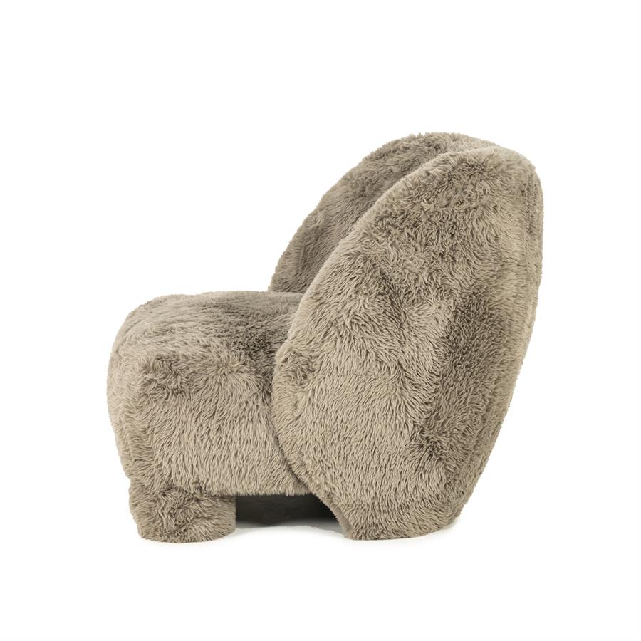 Fauteuil Samson Fluffy - Taupe - Afbeelding 3