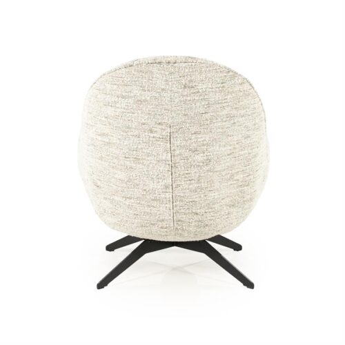 Fauteuil Ryan Met hocker Bouclé - Beige - Afbeelding 5