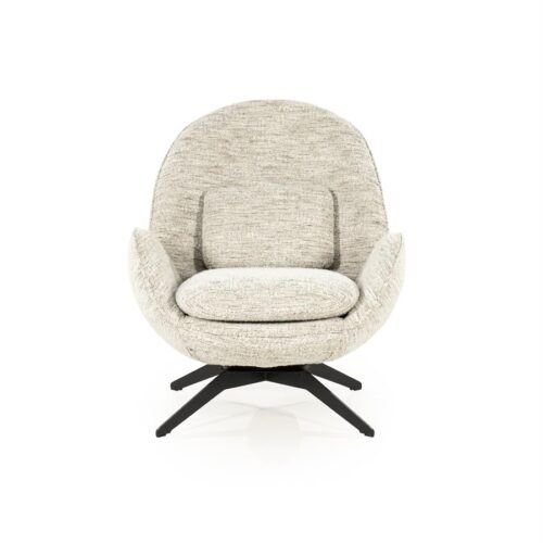 Fauteuil Ryan Met hocker Bouclé - Beige - Afbeelding 7