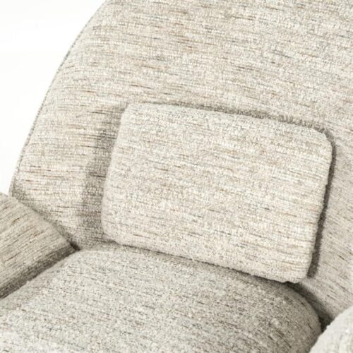 Fauteuil Ryan Met hocker Bouclé - Beige - Afbeelding 9
