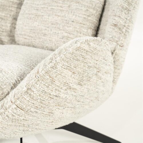 Fauteuil Ryan Met hocker Bouclé - Beige - Afbeelding 10