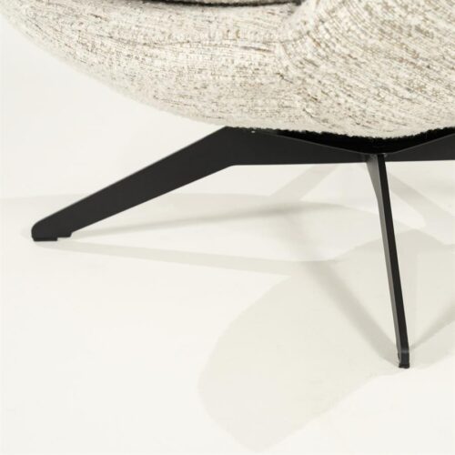 Fauteuil Ryan Met hocker Bouclé - Beige - Afbeelding 12