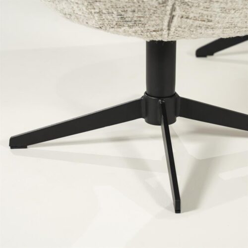 Fauteuil Ryan Met hocker Bouclé - Beige - Afbeelding 14