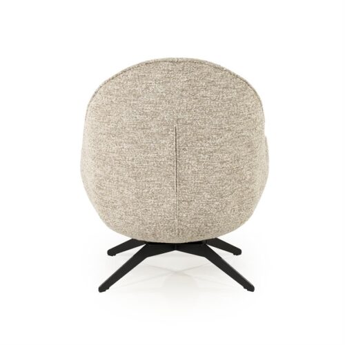 Fauteuil Ryan Met hocker Bouclé - Taupe - Afbeelding 6