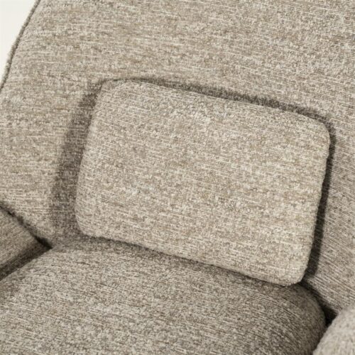 Fauteuil Ryan Met hocker Bouclé - Taupe - Afbeelding 10