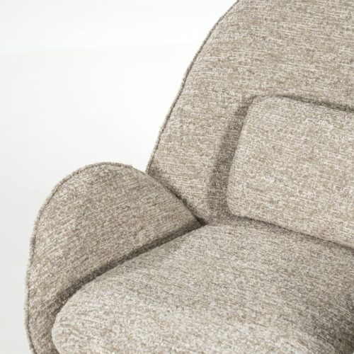 Fauteuil Ryan Met hocker Bouclé - Taupe - Afbeelding 11