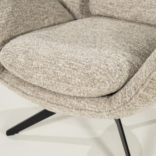 Fauteuil Ryan Met hocker Bouclé - Taupe - Afbeelding 12