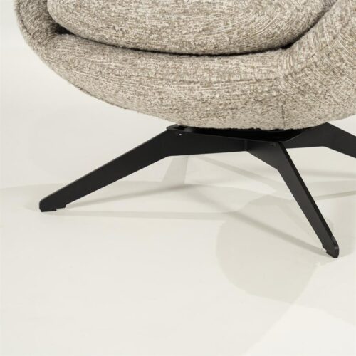 Fauteuil Ryan Met hocker Bouclé - Taupe - Afbeelding 14