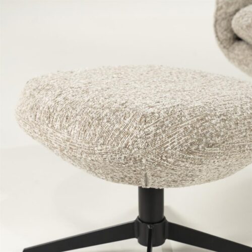 Fauteuil Ryan Met hocker Bouclé - Taupe - Afbeelding 15