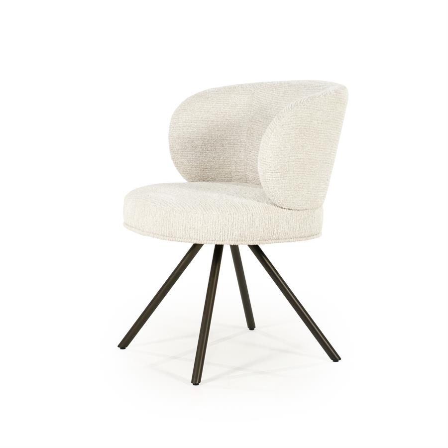 Draaibare Eetkamerstoel Jayson - Beige - Afbeelding 2