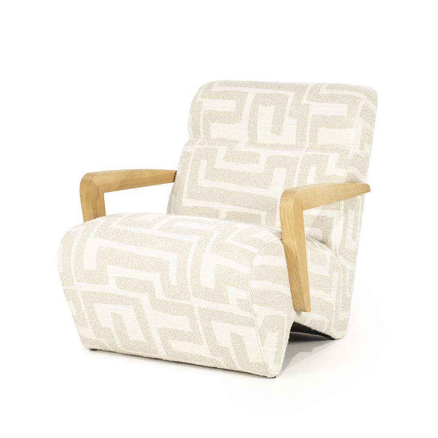 Fauteuil Olek Graffic Bouclé - Beige