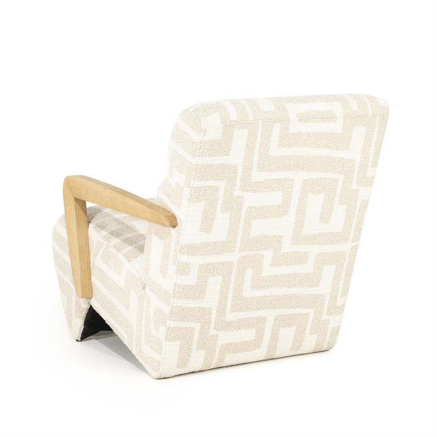 Fauteuil Olek Graffic Bouclé - Beige - Afbeelding 5