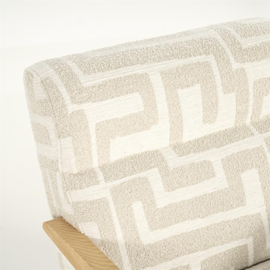Fauteuil Olek Graffic Bouclé - Beige - Afbeelding 8
