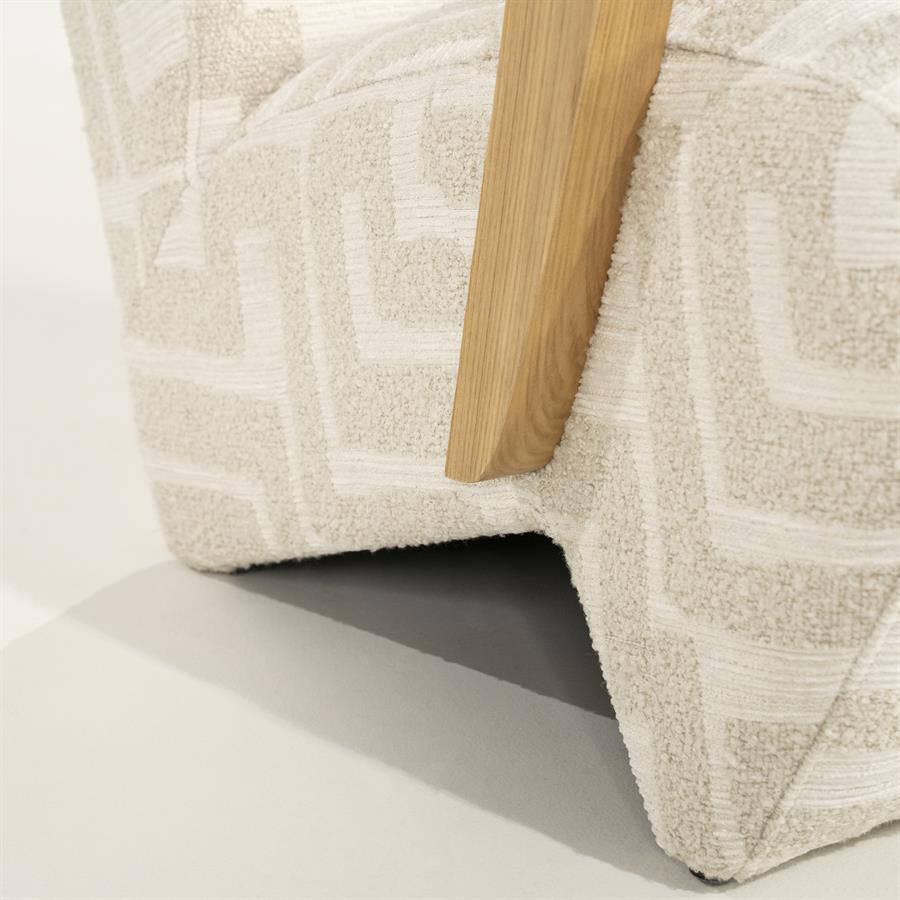 Fauteuil Olek Graffic Bouclé - Beige - Afbeelding 11