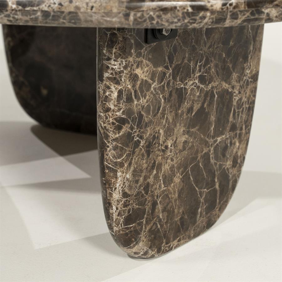 Organische Salontafel Devin Marmer 100 x 85 cm - Afbeelding 5