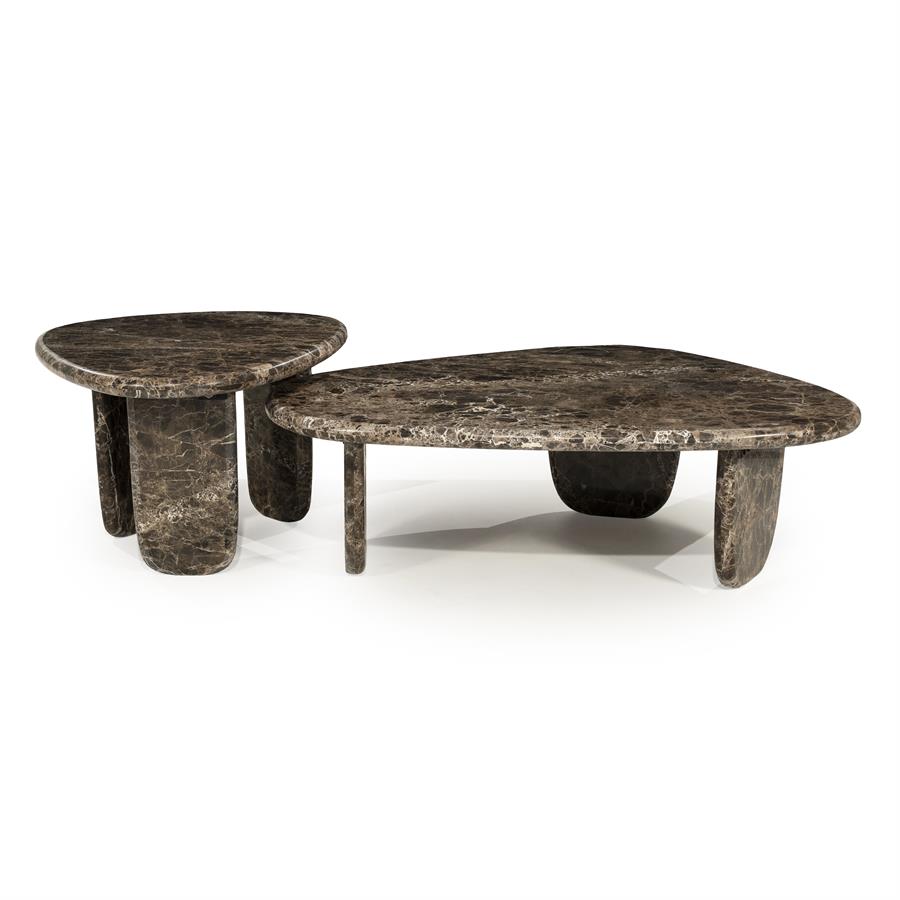 Organische Salontafel Devin Marmer 100 x 85 cm - Afbeelding 6