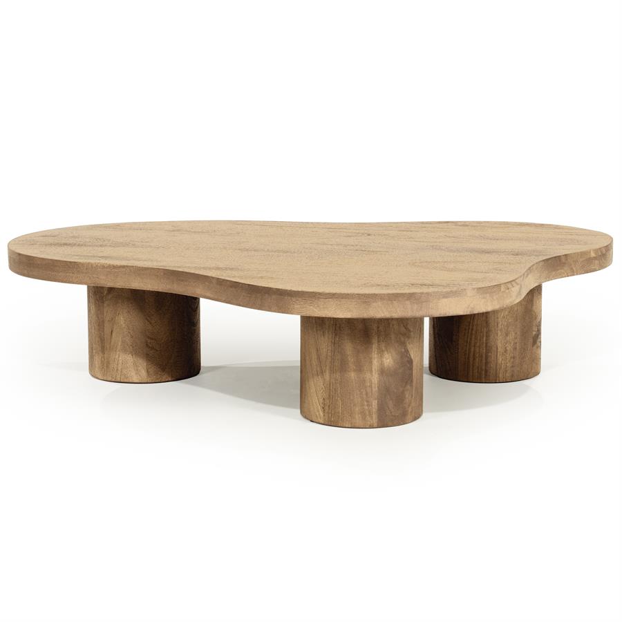 Organische Salontafel Charlie Mangohout 130 x 100cm - Naturel