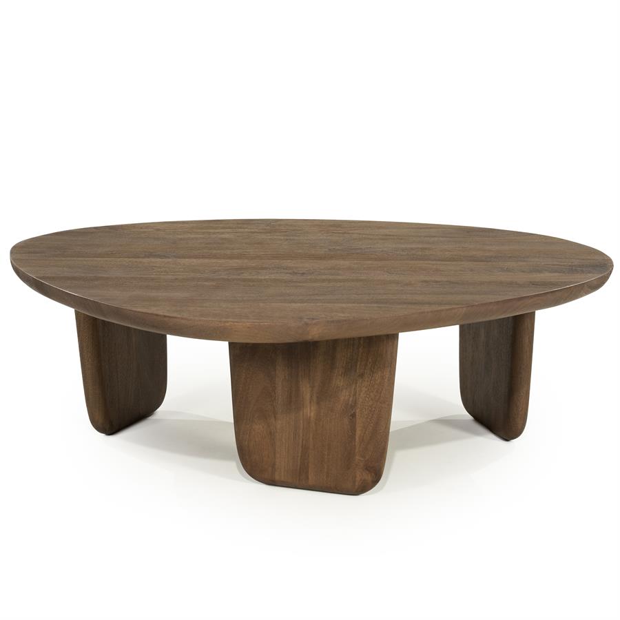 Organische Salontafel Maud Mangohout 100 x 85cm - Lichtbruin