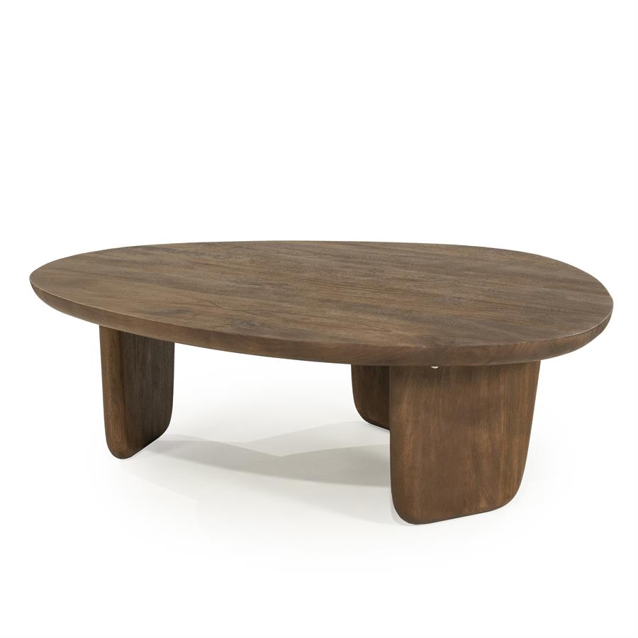 Organische Salontafel Maud Mangohout 100 x 85cm - Lichtbruin - Afbeelding 2