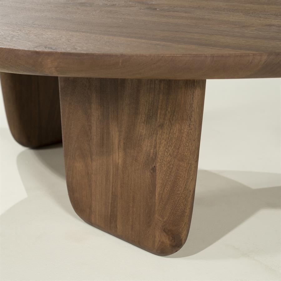 Organische Salontafel Maud Mangohout 100 x 85cm - Lichtbruin - Afbeelding 4