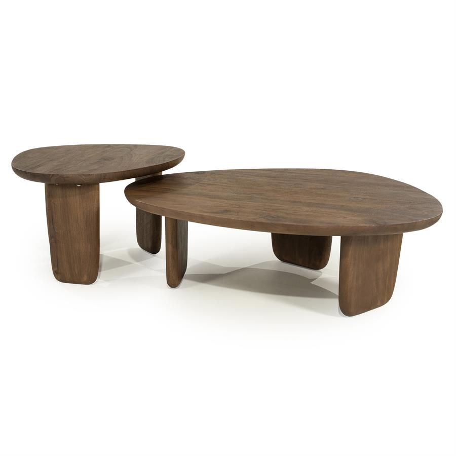 Organische Salontafel Maud Mangohout 100 x 85cm - Lichtbruin - Afbeelding 5