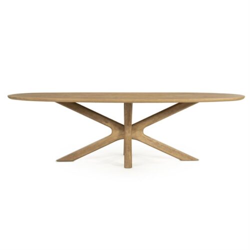 Deens Ovale Eettafel Tycho Mangohout 260 x 110 cm - Naturel