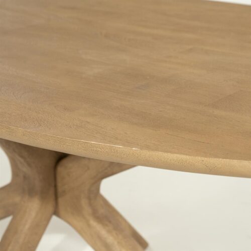 Deens Ovale Eettafel Tycho Mangohout 260 x 110 cm - Naturel - Afbeelding 2