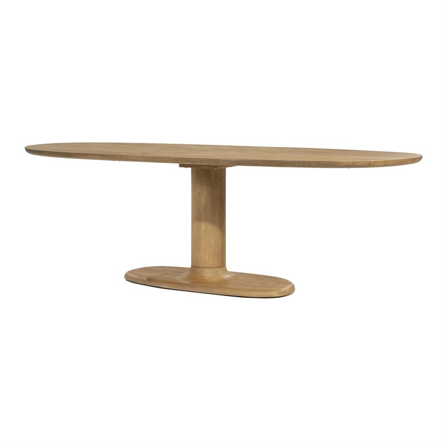 Deens Ovale Eettafel Coco Mangohout 240 x 110 cm - Naturel - Afbeelding 2