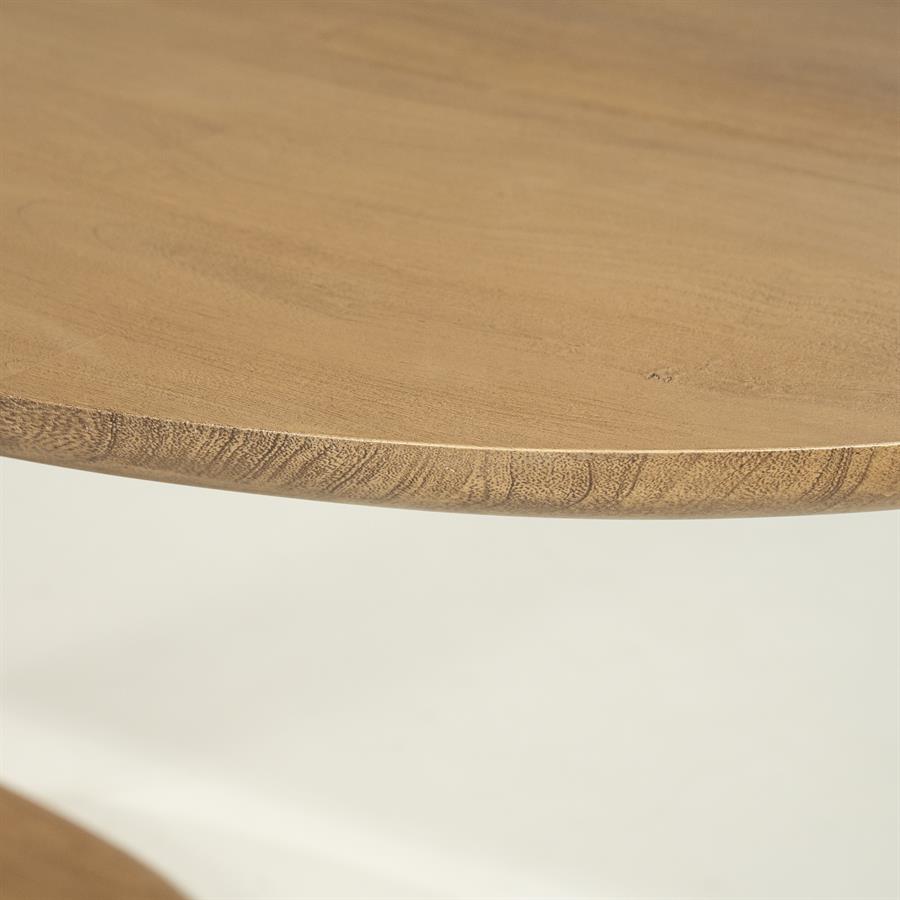 Deens Ovale Eettafel Coco Mangohout 240 x 110 cm - Naturel - Afbeelding 3