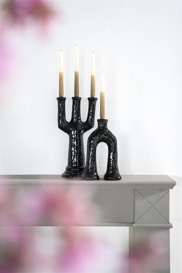 Kaarshouder Blix zwart - 38 cm hoog - Afbeelding 10