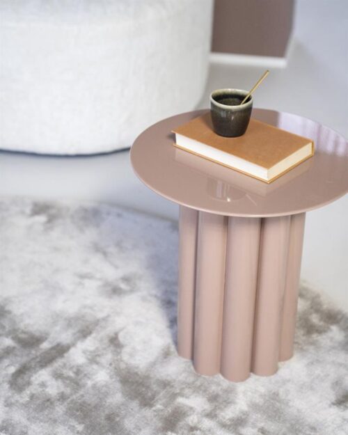 Bijzettafel Olympa Metaal Ø33cm - Oud Roze - Afbeelding 10