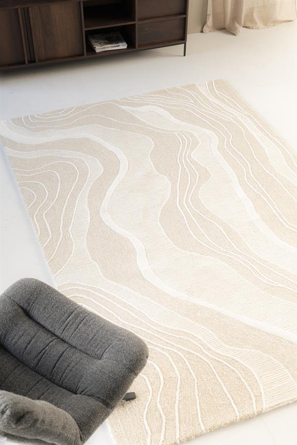 Vloerkleed Soil - Beige 160x230cm - Afbeelding 8