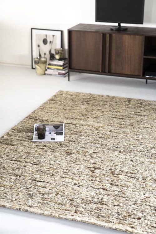 Vloerkleed Takara Wol 290 x 390 cm - Mosterdgeel - Afbeelding 9
