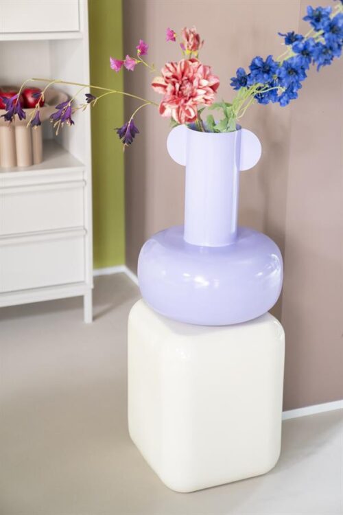 Poef/ Bijzettafel Dixon 34 x 34 cm - Beige - Afbeelding 7