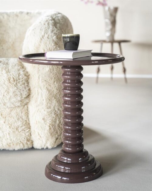 Ronde Bijzettafel Basco 47cm - Bruin - Afbeelding 9