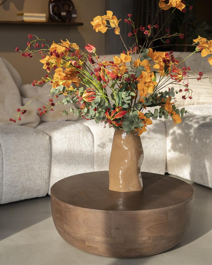 Ronde Salontafel Karibu Mangohout 70cm - Afbeelding 7