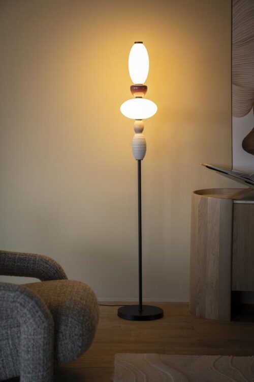Vloerlamp Garca Keramiek en glas - 163cm hoog - Afbeelding 4