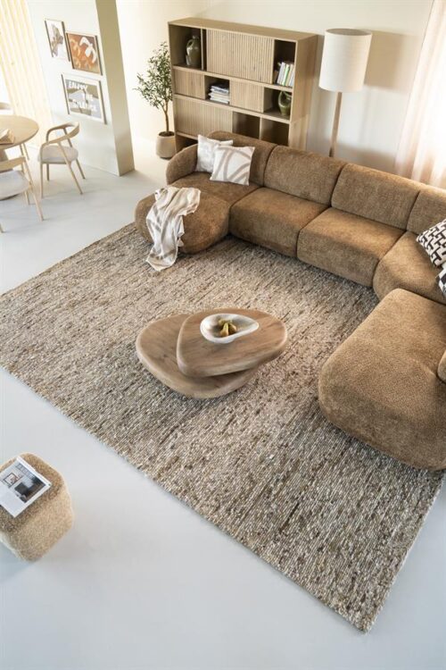 Vloerkleed Takara Wol 290 x 390 cm - Mosterdgeel - Afbeelding 10