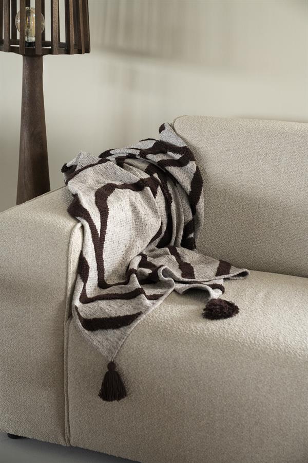 Plaid Majani 170 x 130 cm - Donkerbruin - Afbeelding 11