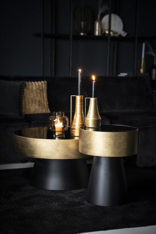 Salontafel Bunga groot - zwart/goud - Afbeelding 18