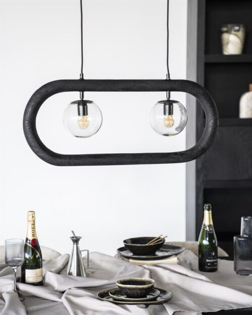 Hanglamp Eris 2 lampen - Zwart - Afbeelding 8
