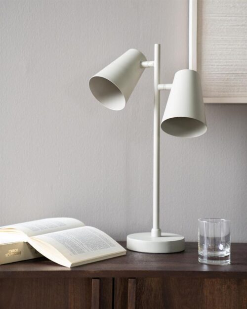 Tafellamp Cole 2 lampen - Beige - Afbeelding 11