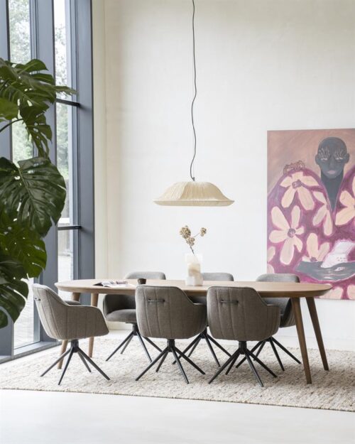 Deens Ovale Eettafel Elijah 300 x 100cm - kleur Bruin - Afbeelding 14