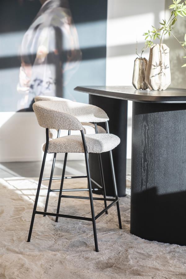 Barkruk Luka Bouclé - taupe (zithoogte 68cm) - Afbeelding 18