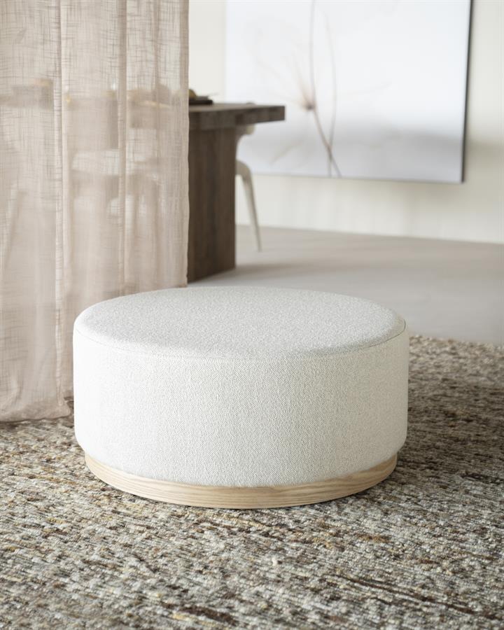 Poef Avah Bouclé 80cm - Beige - Afbeelding 9