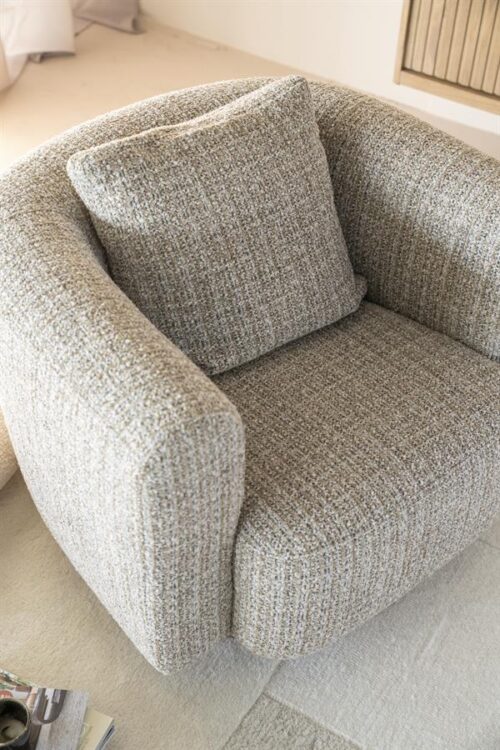 Draaifauteuil Jordan Grove Bouclé - Taupe - Afbeelding 37